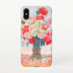 Monet Peonies iPhone Case<br><div class="desc">iPhone X Case featuring Claude Monet’s flower painting. Beautiful red,  yellow,  and white peonies in a blue vase. A great Monet gift for fans of impressionism and French art.</div>