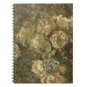 Monet Peony Blossoms Spiral Notebook