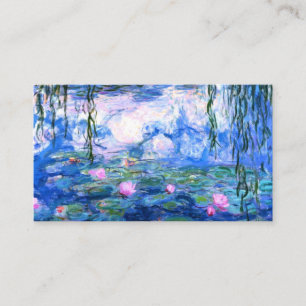 Monet Pink Water Lilies Business Card
