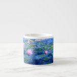 Monet Pink Water Lilies Espresso Cup<br><div class="desc">A Monet pink water lilies espresso cup featuring beautiful pink water lilies floating in a calm blue pond with lily pads. A great Monet gift for fans of impressionism and French art. Serene nature impressionism with lovely flowers and scenic pond landscape.</div>