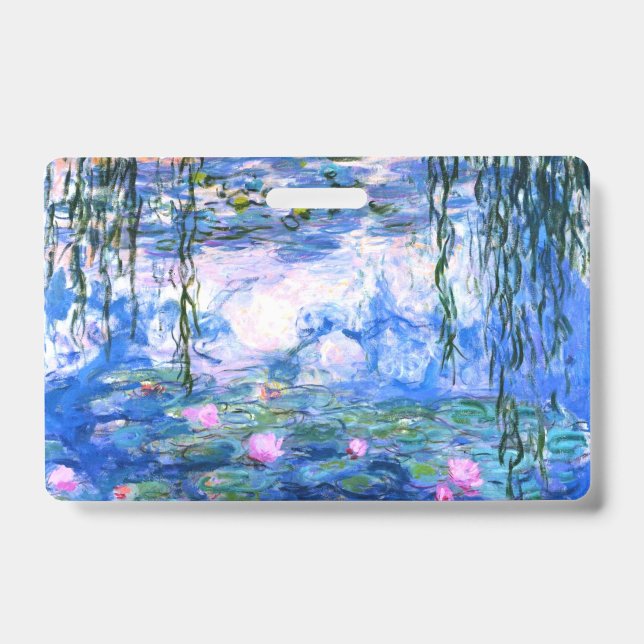 Monet Pink Water Lilies  ID Badge (Front)