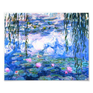 Monet Pink Water Lilies  Photo Print