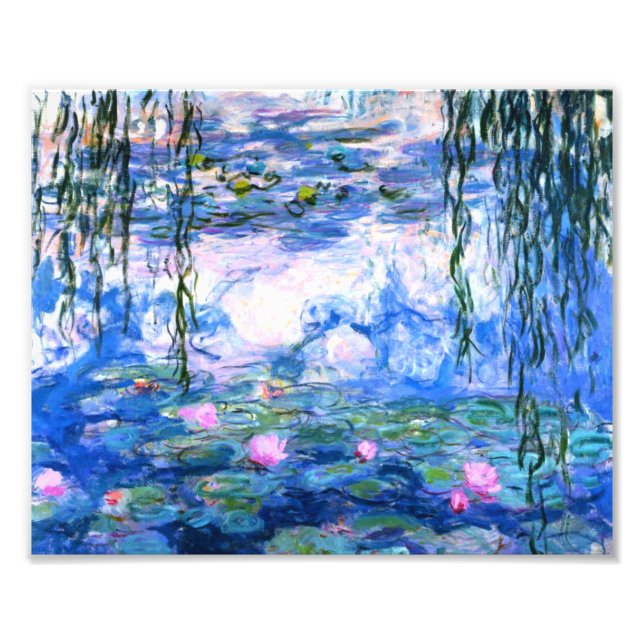 Monet Pink Water Lilies  Photo Print (Front)