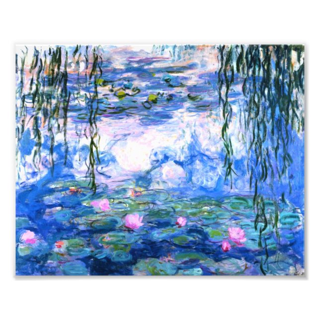 Monet Pink Water Lilies  Photo Print (Front)