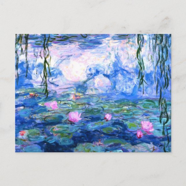 Monet Pink Water Lilies Postcard (Front)