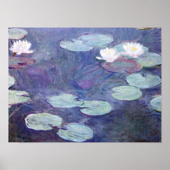 Monet - Pink Water-Lilies Poster (Front)