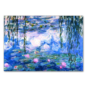 Monet Pink Water Lilies  Table Number