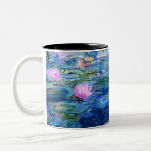 Monet Pink Water Lilies Two-Tone Coffee Mug