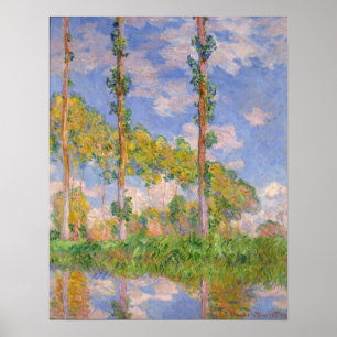 Monet - Poplars In The Sun Poster