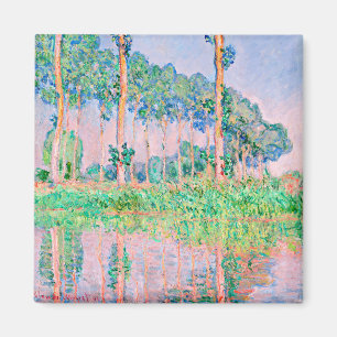 Monet - Poplars, Pink Effect Magnet