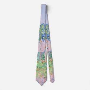 Monet - Poplars, Pink Effect Tie