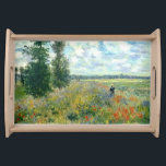 Monet Poppies Serving Tray<br><div class="desc">MONET POPPY FIELD  Claude Monet’s “Champs se Coquelicots pres d’Argenteuil”,  Field of Poppies near Argenteuil - 1875.</div>