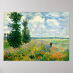 Monet - Poppy Field Argenteuil 1875 Poster<br><div class="desc">Poppy Field Argenteuil 1875 by Claude Monet. For more poster-ready images from Zedign Art Series Book 2 "Claude Monet - Paintings & Drawings  Vol 1",  visit https://books.zedign.com/zas/2.html</div>