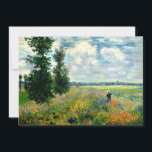 Monet - Poppy Field, Argenteuil Card<br><div class="desc">Poppy Field,  Argenteuil. Famous painting by Claude Monet.</div>