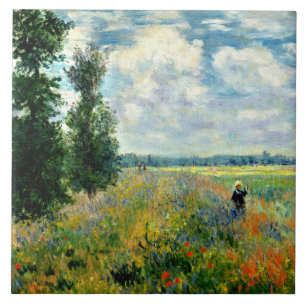 Monet - Poppy Field, Argenteuil Ceramic Tile