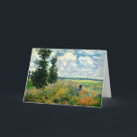 Monet - Poppy Field, Argenteuil, Impress art Card<br><div class="desc">Poppy Field,  Argenteuil,  fine art vintage painting by French artist Claude Monet</div>