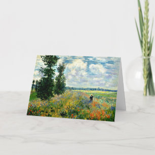 Monet - Poppy Field, Argenteuil, Impress art Card