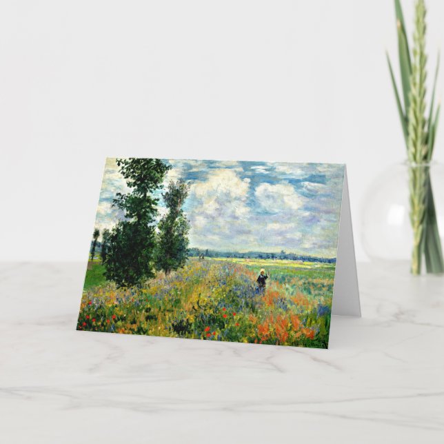Monet - Poppy Field, Argenteuil, Impress art Card (Front)
