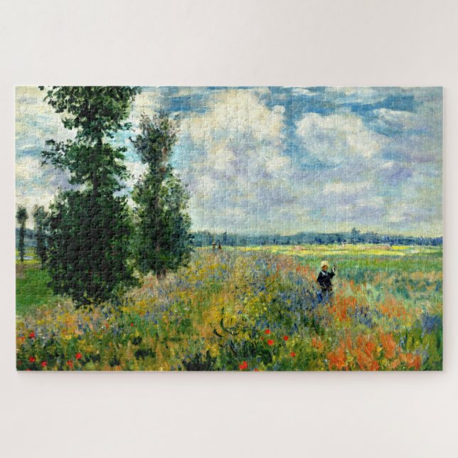 Monet - Poppy Field, Argenteuil Jigsaw Puzzle (Horizontal)
