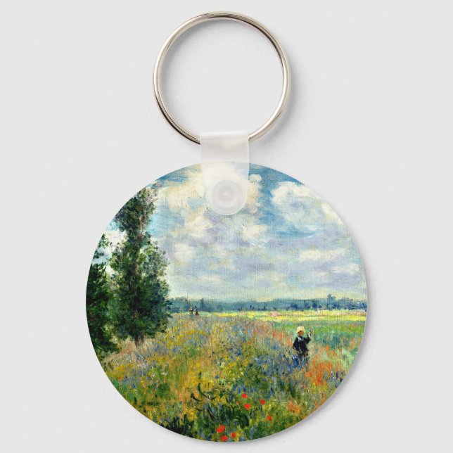 Monet - Poppy Field, Argenteuil Key Ring (Front)
