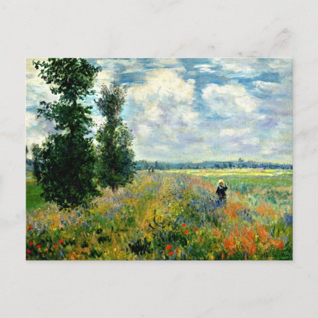 Monet - Poppy Field, Argenteuil Postcard (Front)