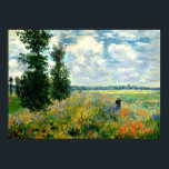 Monet - Poppy Field, Argenteuil Poster<br><div class="desc">Claude Monet 1875 painting,  Poppy Field,  Argenteuil,  custom-designed poster.</div>