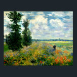 Monet - Poppy Field, Argenteuil Poster<br><div class="desc">Poppy Field,  Argenteuil,  fine art painting by Claude Monet</div>