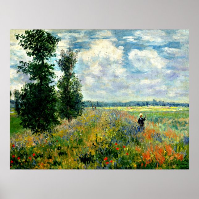 Monet - Poppy Field, Argenteuil Poster (Front)