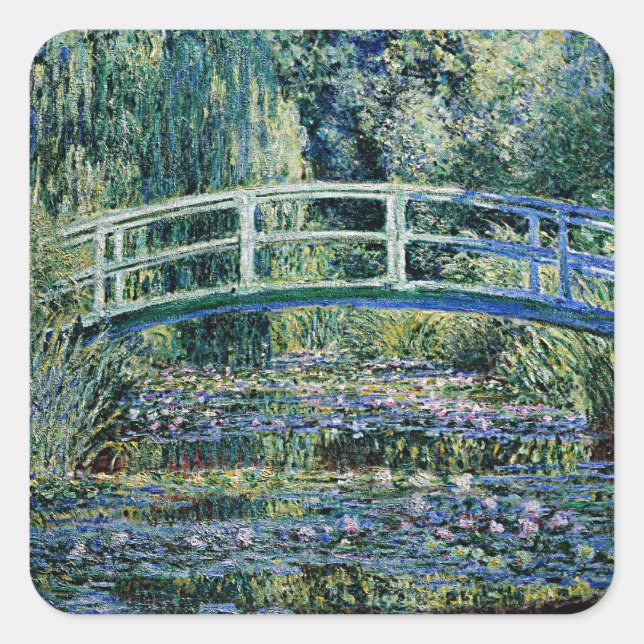 Monet - Poppy Field at Argenteuil Square Sticker (Front)