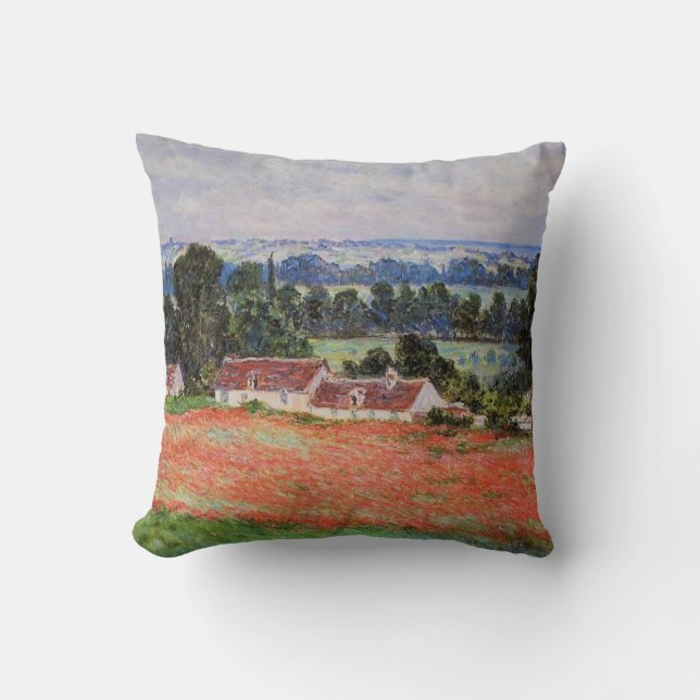 Monet - Poppy Field at Giverny Cushion (Front)