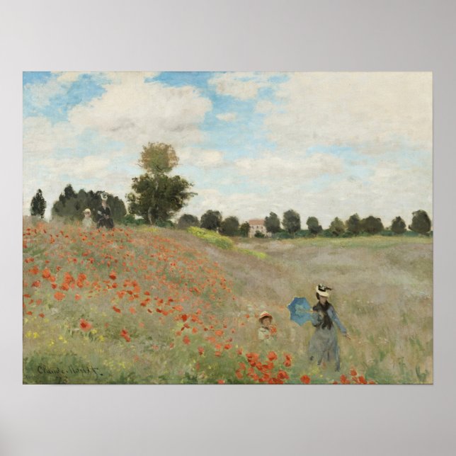 Monet - Poppy Field Poster (Front)