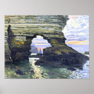 Monet - Port d'Amount Etretat, beautiful painting Poster
