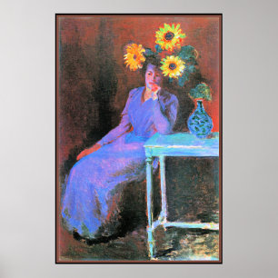 Monet - Portrait of Suzanne Hoschede Poster
