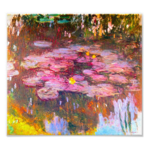 Monet Purple Water Lilies Print