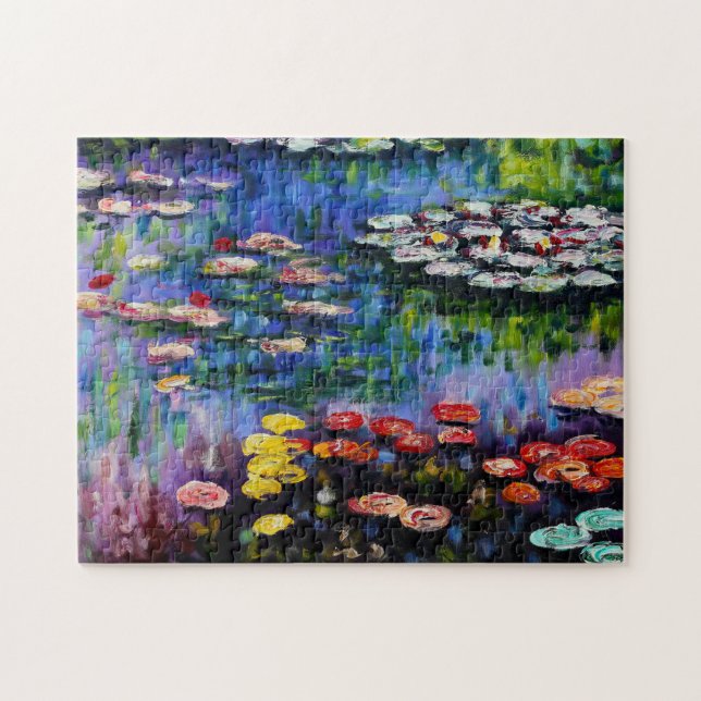 Monet Purple Water Lilies Puzzle (Horizontal)
