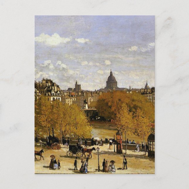 Monet - Quai du Louvre, fine art painting, Postcard (Front)