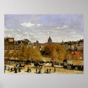 Monet - Quai du Louvre, fine art painting Poster