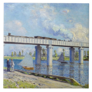 Monet - Railway Bridge at Argenteuil Ceramic Tile