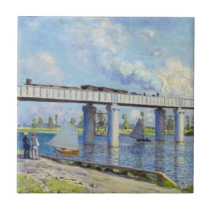 Monet: Railway Bridge at Argenteuil Ceramic Tile
