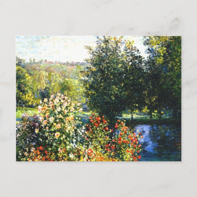 Monet - Roses in the Garden at Montgeron,  Postcard (Front)