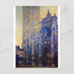 Monet - Rouen Cathedral, Morning Effect Postcard<br><div class="desc">Claude Monet painting,  Rouen Cathedral,  The Portal,  Morning Effect (Rouen Cathedral Series)</div>