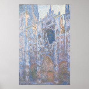 Monet - Rouen Cathedral The Portal Morning Fog Poster