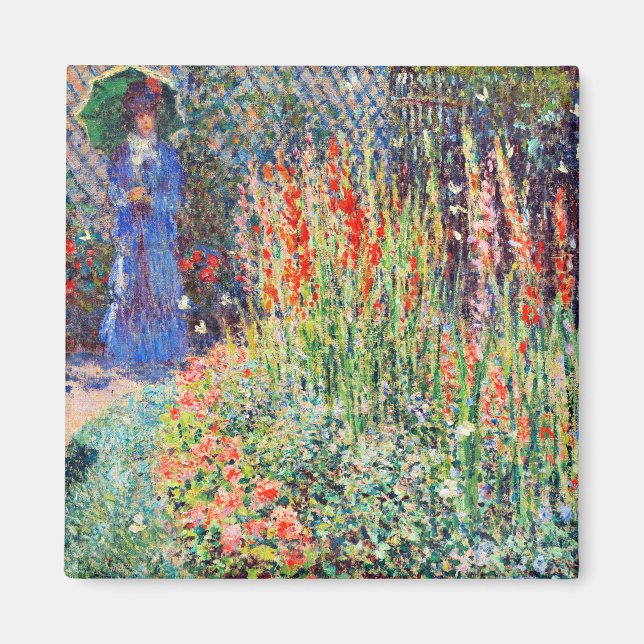 Monet - Rounded Flower Bed Magnet (Front)