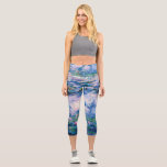 Monet’s Water Lilies  Capri Leggings<br><div class="desc">Please visit my store for more interesting design and more colour choice. => zazzle.com/iwheels*</div>