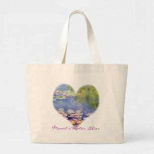 Monet’s Water Lilies Large Tote Bag