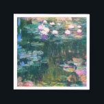 Monet’s Water Lilies  Napkin<br><div class="desc">Monet’s Water Lilies.  
Please visit my store for more interesting design and more colour choice => zazzle.com/iwheels*</div>