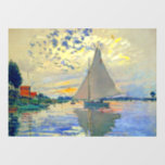 Monet Sailboat at Le Petit-Gennevilliers<br><div class="desc">Window Cling featuring Claude Monet’s oil painting Sailboat at Le Petit-Gennevilliers (1874). A serene sailboat sails the waters in Paris,  France. Perfect for lovers of Impressionism and French art collectors!</div>