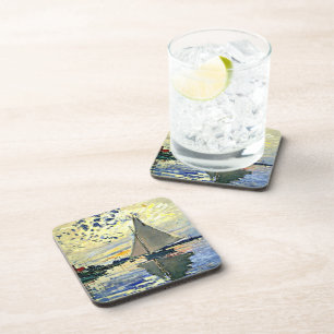 Monet - Sailboat at le Petit Gennevilliers Coaster