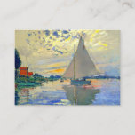 Monet Sailboat at Le Petit-Gennevilliers Enclosure Card<br><div class="desc">Enclosure Cards featuring Claude Monet’s oil painting Sailboat at Le Petit-Gennevilliers (1874). A serene sailboat sails the waters in Paris,  France. Perfect for lovers of Impressionism and French art collectors!</div>