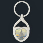 Monet Sailboat at Le Petit-Gennevilliers Key Ring<br><div class="desc">Keychain featuring Claude Monet’s oil painting Sailboat at Le Petit-Gennevilliers (1874). A serene sailboat sails the waters in Paris,  France. Perfect for lovers of Impressionism and French art collectors!</div>